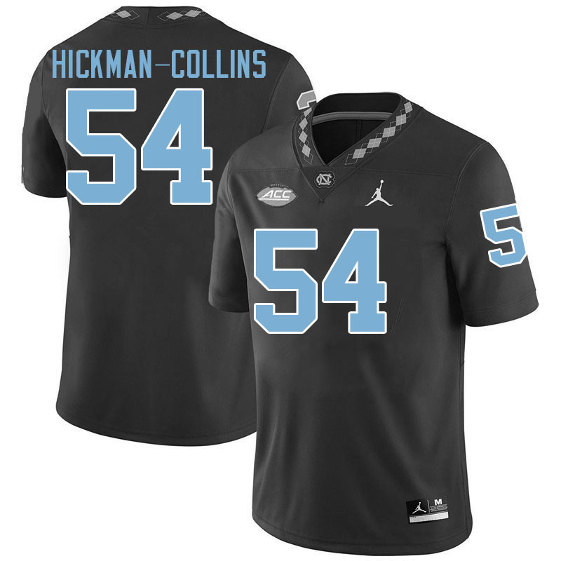#54 Timir Hickman-Collins North Carolina Tar Heels College Football Jersey Stitched-Black